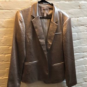 NWOT Gold metallic casual blazer